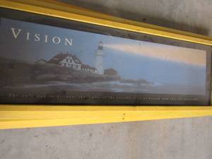 lot 37 image: 3 yellow framed pictures 39x15