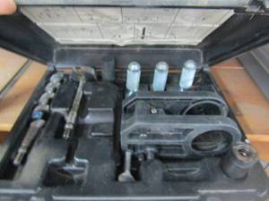 lot 67 image: Cylindrical lock boring jig with case Porter cable brand