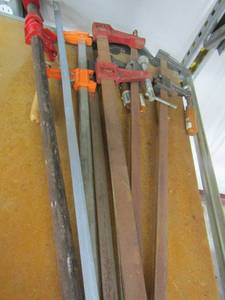 lot 95 image: 7 large metal clamps