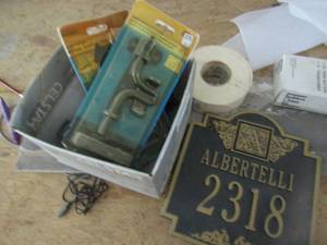 lot 420 image: CHIME KIT, DOOR LPCKS, DOOR HINGES, SINK FAUCET