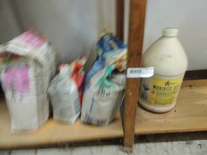 lot 55 image: 3 bags of grout plus muriatic  acid jug