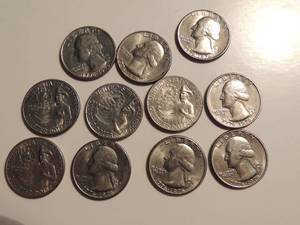 lot 13 image: BICENTENNIAL  QUARTERS 1776-1976  QTY 11