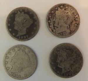 lot 22 image: V NICKLES  1897, 1900, 1903. 1911