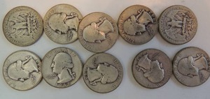 lot 48 image: Washington Quarters 1942 qty.10