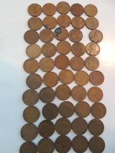 lot 47 image: Wheat pennies qty.50