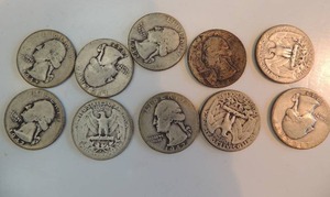 lot 52 image: Washington Quarters -1942 qty.10