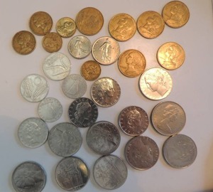 lot 57 image: 1955 Great Britain 1 shilling, 1961 x2 shillings 1950 German 10 Penning