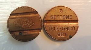 lot 55 image: Gettone Tele Fonico tokens x 2