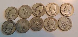 lot 60 image: Washington Quarters 1942 qty.x10