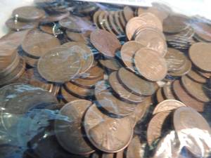 lot 73 image: 200 (approx.) Wheat Pennies