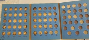 lot 110 image: Roosevelt Dime Collection 1946-  1977. Contains 58 dimes