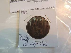 lot 114 image: 1912 British one penny