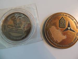 lot 127 image: Military Challenge Coins- Taskforce 36th Battalion 2nd air defense 1999 operation dessert eagle, United Nations Mission in Haiti 1995-1996, Commitment, Challenge 1-sm 1 lg.