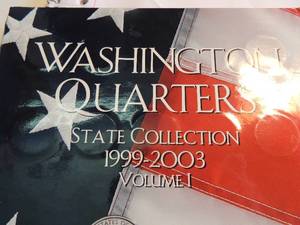 lot 145 image: Washington Quarters State Collection Volume I 1999-2003. 42 quarter ( missing 8 of  set)