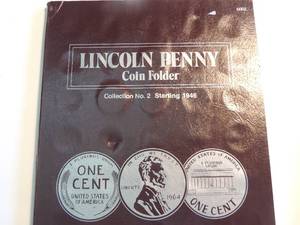 lot 149 image: Lincoln Head Coin Folder 1959-1989. Contains 65 coins