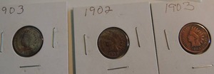 lot 151 image: Indian Head Pennies 1903, 1903,  1902