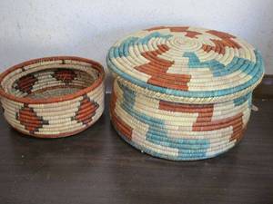 lot 46 image: HAND WOVEN BASKETS
