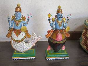 lot 47 image: STANDING GENIE LIKE FIGURES FROM INDIA