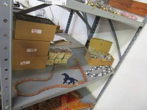 lot 52 image: LOT OF BEADED JEWELRY AND RECYCLED SMALL GIFT BAGS.&nbsp