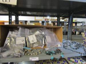 lot 16 image: GENEROUS LOT OF HAND BEADED NECKLACES NEW IN PACKAGING, HANGING HOME DEOCR NEW IN PACKAGING.&nbsp