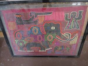 lot 147 image: FRAMED THREADED ARTWORK FROM INDIA