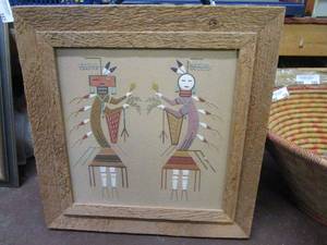 lot 174 image: FRAMED ARTWORK MADE OF NATURAL SANDROCKS