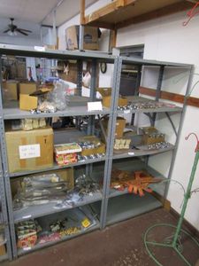 lot 18 image: 4 SHELVING UNITS, EA. W 4- 5 SHELVES, CONTENTS NOT INCLUDED.