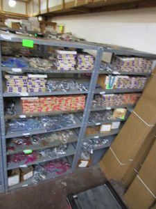 lot 59 image: 4 SHELVING UNITS, CONTENTS NOT INCLUDED.