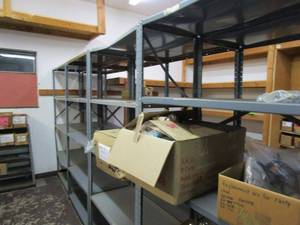 lot 197 image: 3 SHELVING UNITS, CONTENTS NOT INCLUDED.