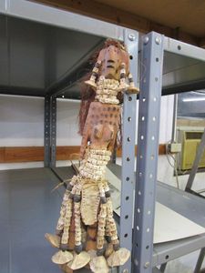 lot 263 image: INDIAN DOLL MADE OF VERTIBRE AND OTHER MATERIALS