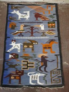 lot 243 image: NATIVE AMERICAN WOVEN ART WORK