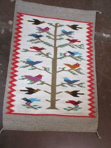 lot 249 image: WOVEN ARTWORK OF BIRDS