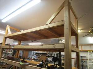 lot 429 image: LARGE SHELVING FOR GARAGE, WAREHOUSE, OR SHOP, CONTENTS NOT INCLUDED.
