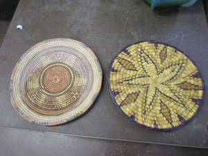 lot 343 image: 2 FLAT HAND WOVEN PIECES