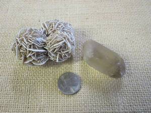 lot 403 image: DESERT ROSE SELENITE CRYSTAL, CEYLON NATURAL SAPPHIRE CRYSTAL