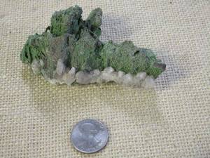 lot 409 image: MALACHITE W CRYSTALS