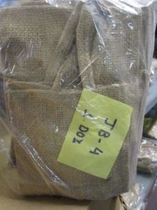 lot 217 image: SACK CLOTH TOTE BAGS, SMALL