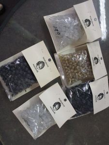 lot 239 image: LOT OF GLASS BEADS NEW IN PACKAGE, MAHARANI LABELED, HAND MADE IN INDIA
