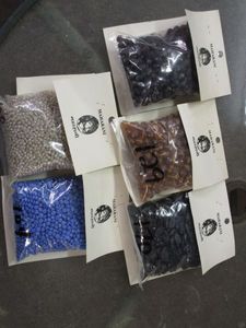 lot 275 image: LOT OF GLASS BEADS NEW IN PACKAGE, MAHARANI LABELED, HAND MADE IN INDIA
