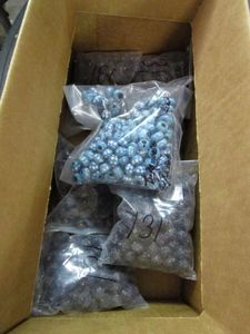 lot 291 image: MIXED LOT OF GLASS BEADS IN PACKAGING, HAND MADE IN INDIA