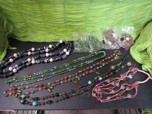 lot 310 image: MIX OF NECKLACES ALL HANDBEADED WITH BEADS MADE IN INDIA