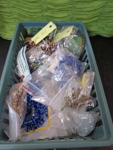 lot 388 image: LOT OF MISC JEWELRY.. NECKLACES, BRACELETS, SOME NEW IN PACKAGING.. ALL HAND BEADED WITH BEADS FROM INDIA.&nbsp