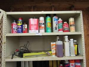 lot 60 image: CONTENTS ON TOP 2 SHELVES OF CABINET- SEE PICS