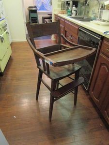 lot 161 image: ANTIQUE BABY HIGH CHAIR