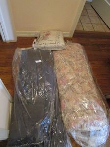 lot 212 image: COMFORTERS AND PILLOWS