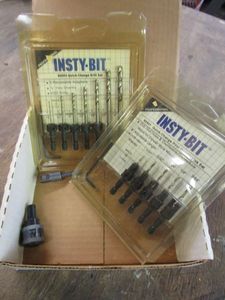 lot 325 image: INSTY BIT QUICK CHANGE DRILL BITS &amp COUNTERSING BITS, STILL IN PACKAGE
