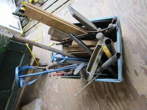 lot 341 image: PADDLE MIXERS, WOOD, PIPES, ETC.