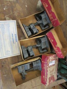 lot 348 image: 3 SETS OF PIPE CLAMPS, APPEAR UNUSED