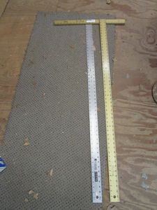 lot 357 image: T SQUARE AND STRAIGHT EDGE