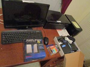 lot 220 image: EMACHINES COMPUTER, KEYBOARD &amp MOUSE, EPSON PRINTER W ADDITIONAL INK &amp MORE